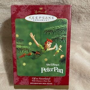 2000 Hallmark Keepsake Christmas Ornament Peter Pan Off To Neverland
